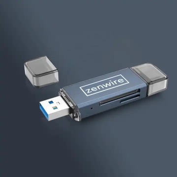 Czytnik Kart Pamięci SD USB 3.0 USB-C Adapter 4w1 MICRO SD TF 5 Gb/s do 2TB