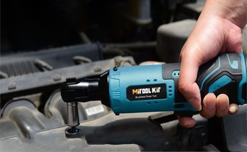 МОЩНЫЙ ЭЛЕКТРИЧЕСКИЙ АККУМУЛЯТОРНЫЙ КЛЮЧ С ТРЕЩОТКОЙ 12 В + 2 АККУМУЛЯТОРА