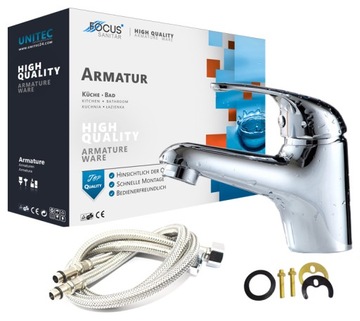 BATERIA ŁAZIENKOWA UMYWALKOWA KRAN DO UMYWALKI NISKA CHROM STOJĄCA MAŁA