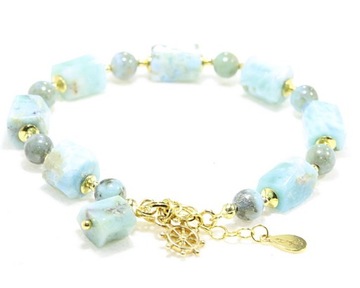 BRANSOLETKA LARIMAR SREBRO AGLIE