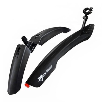 ROCKBROS REGULOWANE BŁOTNIKI ROWEROWE PRZÓD TYŁ LAMPA LAPMKA LED W ZESTAWIE