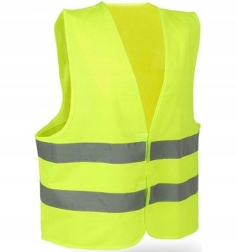 Светоотражающий жилет дорожной сигнализации ЖЕЛТЫЙ УНИВЕРСАЛЬНЫЙ