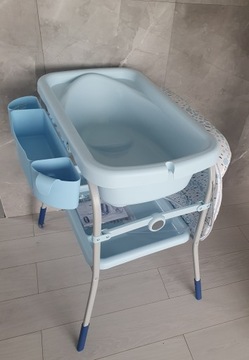 Детская ванночка Chicco Cuddle&Bubble Ocean с пеленальным ковриком