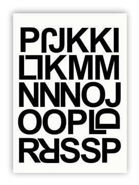 Czarny Alfabet i Cyfry 50mm samoprzylepne literki