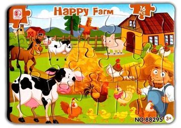PUZZLE Edukacyjne Szczęśliwa Farma Układanka 3+