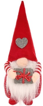 РОЖДЕСТВЕНСКОЕ УКРАШЕНИЕ, СТОЯЩИЙ ЭЛЬФ, САНТА С ПОДАРКОМ, 30 СМ