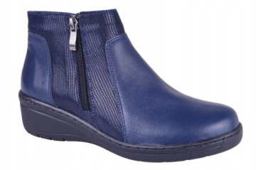 KOMFORTOWE BOTKI SKÓRZANE WIELBUT K-254 GRANAT 37