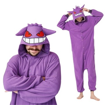 Piżama Onesie Kigurumi Przebranie Pokemon Gengar XL: 175-185cm