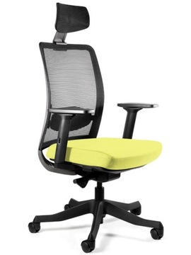 ANGGUN Mustard fotel pracowniczy ergonomiczny BL
