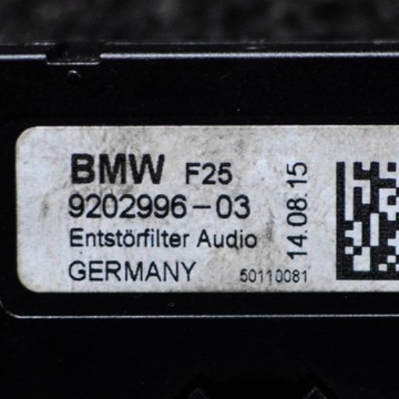 BMW X3 ANTÉNA FILTR ŠUMŮ ZESILOVAČ F25 9202996