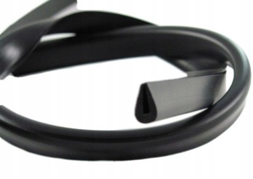 Уплотнитель краевой крышки, 0,5 мм - 10 м, тонкая черная ПВХ-обложка