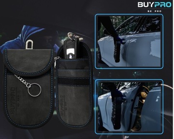 Etui na Kluczyk Keyless Klatka Faraday Blokada Sygnału 2x Pokrowiec OCHRONA