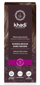 Khadi Naturalna Henna Ciemny Brąz 100g
