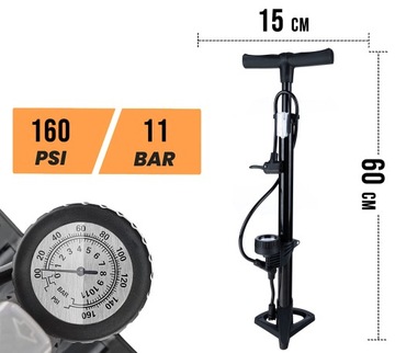 ВЕЛОСИПЕДНЫЙ НАСОС С МАНОМЕТРОМ ДЛЯ МАТРАСНЫХ ШАРОВ