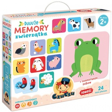 CzuCzu Duuuże Memory ZWIERZATKA 2+