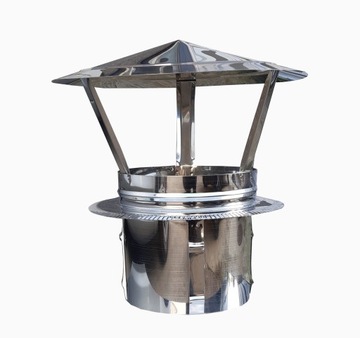 ЗОНТИК ДЛЯ ДЫМОХОДА НА КРЫШЕ INOX FI 200 ДЫМОХОДЫ