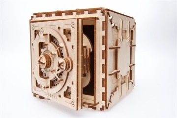 UGEARS ДЕРЕВЯННЫЙ СЕЙФ МЕХАНИЧЕСКАЯ МОДЕЛЬ 3D ГОЛОВОЛОМКА