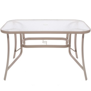 БОЛЬШОЙ СТЕКЛЯННЫЙ САДОВЫЙ СТОЛ 120x70см МЕБЕЛЬ ДЛЯ ТЕРРАСЫ ТЕРРАСА САД БАЛКОН