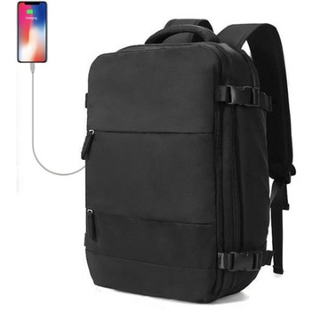 Plecak Macwave na laptopa 15,6 AL697 USB bagaż podręczny do samolotu czarny