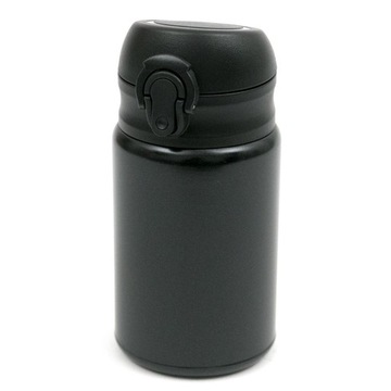 KUBEK TERMICZNY TERMOS CZARNY 300ml METALOWY ZAMYKANY