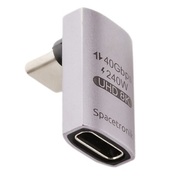 Łącznik Kątowy USB-C na USB-C USB4 8K 90st Spacetronik SPU-A21 UltraHD