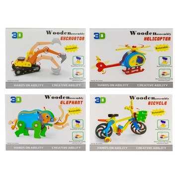 Конструкторы Деревянная игрушка 3D MIX