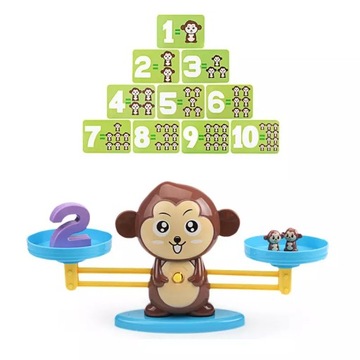 УЧИМСЯ СЧИТАТЬ Развивающая игра Баланс Весы Обезьяна взвешивает математику