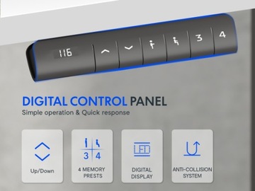 Flexispot Electric Stadth Stands Рама рама рамы с регулировкой высоты, черный