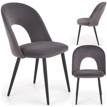 Krzesło do Jadalni Loft K384 Popielaty Velvet