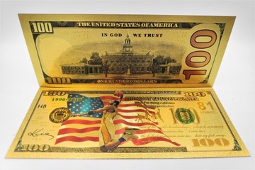 Красивая позолоченная банкнота номиналом 100 долларов Коби Брайант II