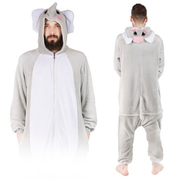 KOSTIUM ONESIE KIGURUMI CIEPŁA PIŻAMA JEDNOCZĘŚCIOWA ZAPINANA ZAMEK DRES M