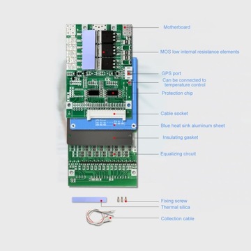 Плата зарядного устройства для литиевой батареи 13S 48V 20A BMS