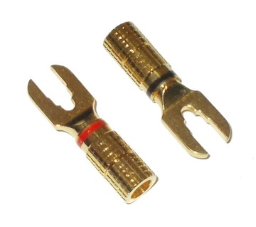 Wtyk Widełkowy Widełki Metal Gold 2 sztuki (L008)