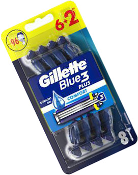 GILLETTE GOLARKA BLUE- 3 6+2 sztuk ETUI PLASTIK