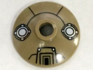 LEGO 4740pb013 Dysk 2x2 Dalek nadruk 1szt