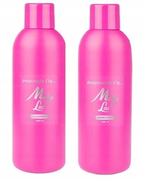 Набор флюидов для ногтей Molly Lac ОЧИСТИТЕЛЬ + УДАЛИТЕЛЬ АЦЕТОНА 1000 мл