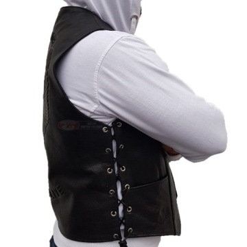 Мотоциклетный кожаный жилет Live to Ride 4XL