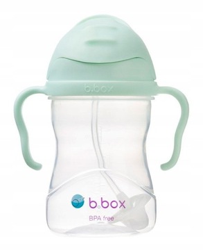 B.BOX ULEPSZONY BIDON ZE SŁOMKĄ pastel green 240ml