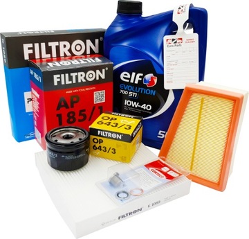ZESTAW FILTRY+OLEJ+KOREK RENAULT LAGUNA II 1.8 16V