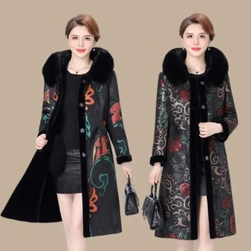 7XLHigh Quality Fur Coat Women Two Sides Wear 2024