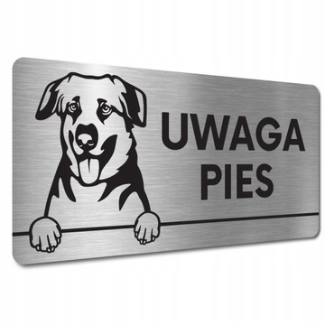 TABLICZKA UWAGA PIES ZŁY PIES GROŹNY PIES Chinook TABLICZKA UWAGA ZŁY PIES