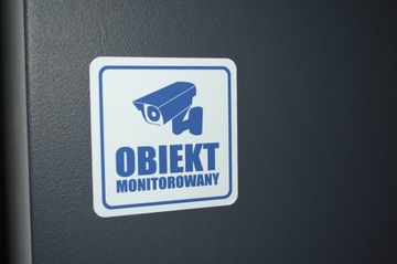Наклейка MONITORED FACILITY мониторинг GDPR 10x10