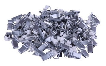 ŻABKI METALOWE DO KARNISZY ALUMINIOWYCH 100 SZTUK
