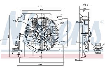 VENTILÁTOR CHLADIČŮ MOTORU NISSENS 85939 PL DISTRIBUCE