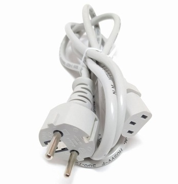 Kabel zasilający 1,8m 230V GRUBY z Niemiec WHITE