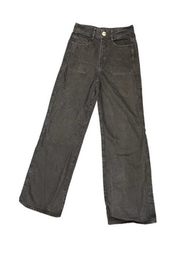 Spodnie damskie Zara M czarne jeansy szerokie