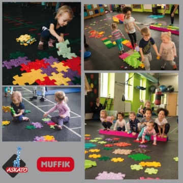 MUFFIC SENSORY MAT 11 шт. БАЗОВЫЙ НАБОР РОЗОВЫЙ