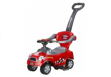 Jeździk Samochód Autko Dla Dzieci Pchacz z Prowadnicą Coupe Czerwony