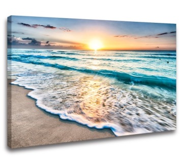 OBRAZ NA PŁÓTNIE CANVAS PLAŻA SŁOŃCE 120x80cm #126