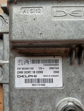 CITROEN JUMPER ŘÍZENÍ JEDNOTKA 9824601180